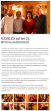 RÜCKBLICK auf den 24. Wirtshauskulturabend